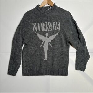 NIRVANA Charcoal Crewneck Sweater